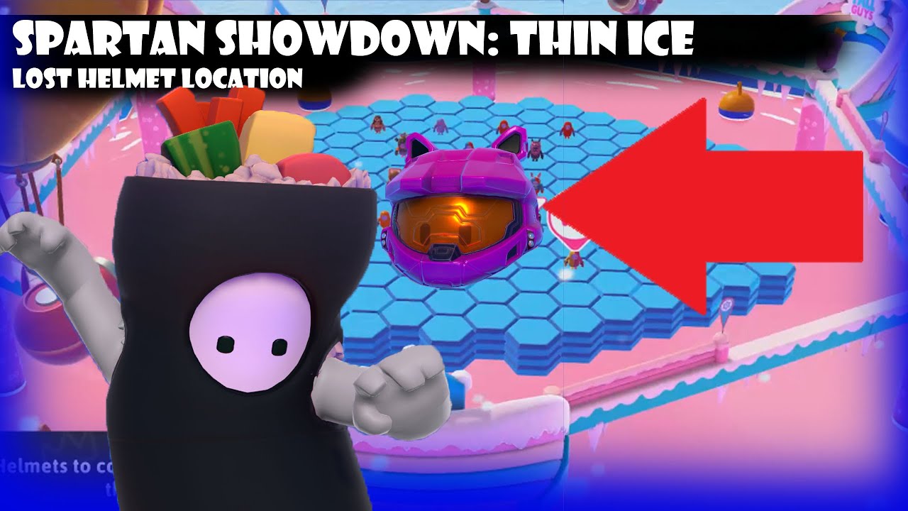 Spartan Showdown Thin Ice Helmet Location Fall Guys YouTube