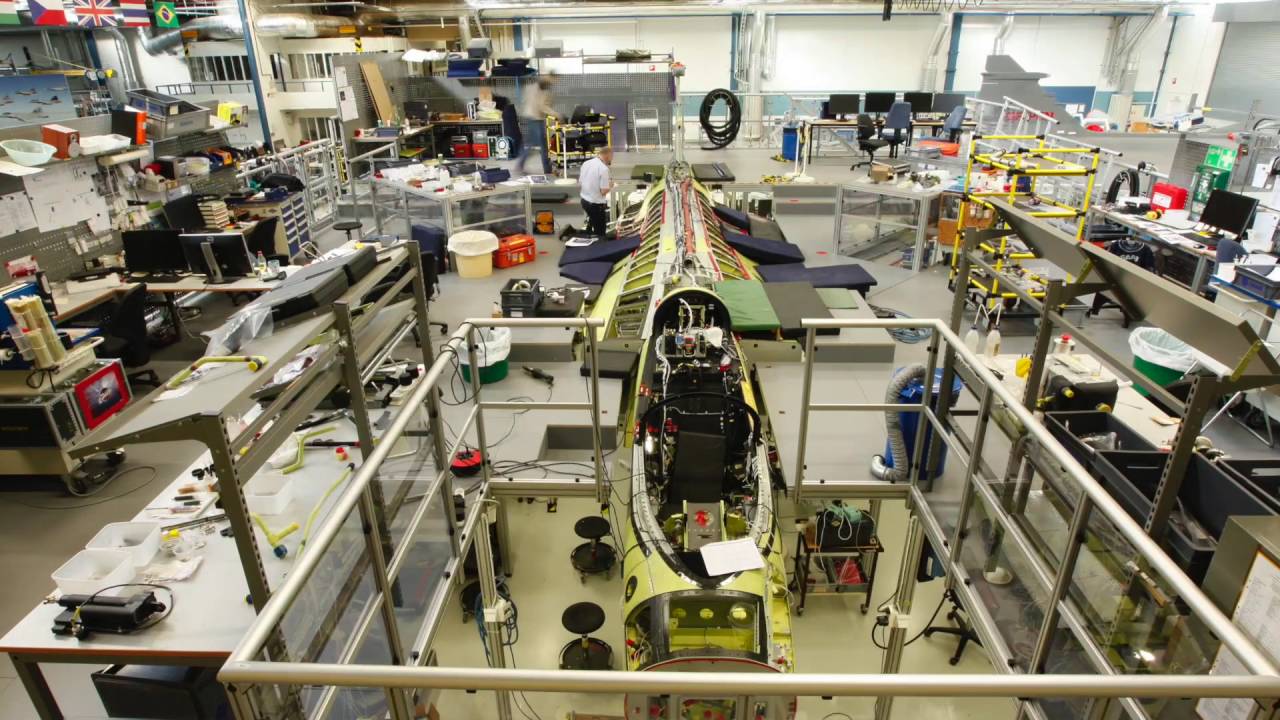 Time lapse from Gripen E production - YouTube