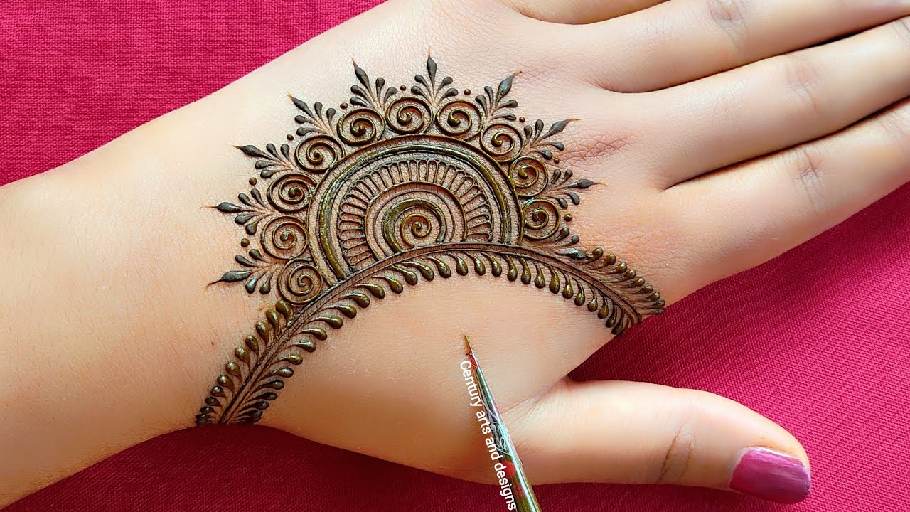 Very beautiful stylish back hand mehndi | Latest mehndi design | Simple mehndi | Mehndi design .