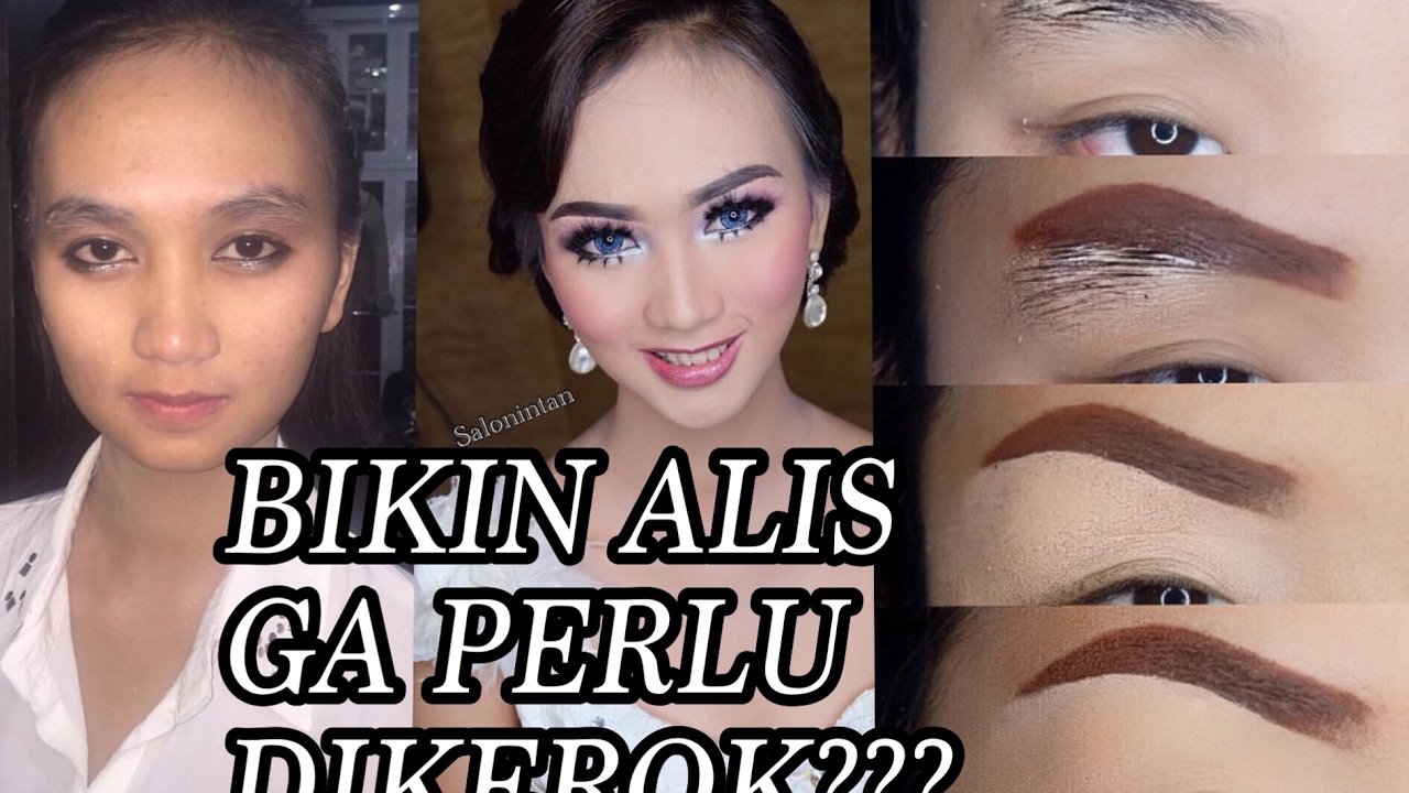 TUTORIAL CARA BUAT ALIS TANPA DIKEROK DICUKUR NO TRIMMED EYEBROW