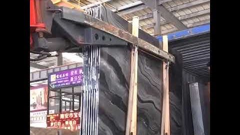 Fantastic Grey Marble 3/4” Thick Slabs Loading Container To Canada