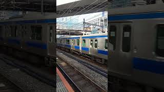 浜松町駅｜東海道本線・常磐線直通列車（JR東日本E531系電車）特別快速の通過。2024/2/14（東京都）JR EAST Hamamatsucho Station Tokyo JAPAN TRAIN