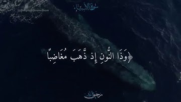 فَنَادَىٰ فِي الظُّلُمَاتِ أَن لَّا إِلَٰهَ إِلَّا أَنتَ سُبْحَانَكَ💙اسلام الصبحي🌼سورة الأنبياء🌸