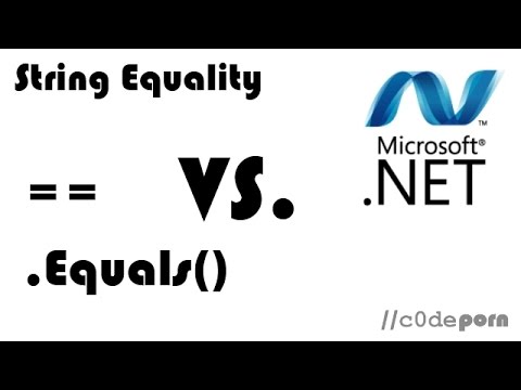 C# String Equality: == vs .Equals() YouTube