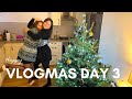 VLOGMAS DAY 3 | Decorating the Christmas tree | Christmas meal | Friendsgiving meal | CALIIROSE