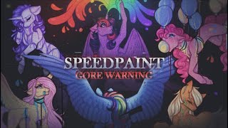 [PASTEL GORE/13+] Hard Lessons - MLP Speedpaint