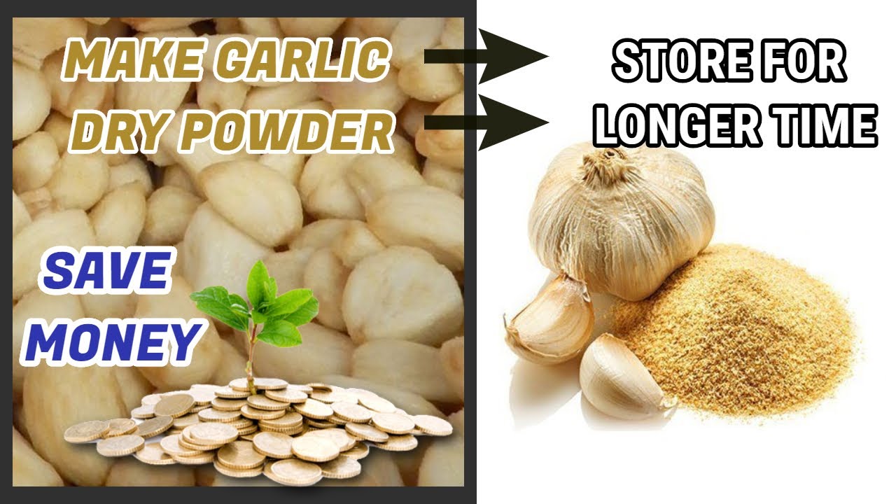 How to make Garlic Powder | Store Garlic for longer time | SAVE MONEY - YouTube