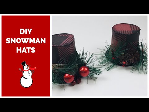 DIY SNOWMAN HATS❄️ SUBBIE INSPIRED PROJECT SHARE AND TUTORIAL - THANKS  PAPER SENSATIONS!! 