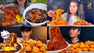 ASMR Best *Fast Food* Spicy Noodles    Chicken Mukbang Compilation | Satisfying Big Bites