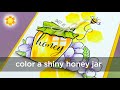 Color a glass honey jar