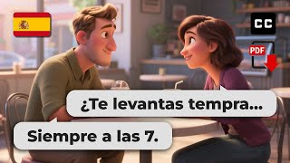 Easy Spanish Conversation for Beginners – ☕ Daily Routine Chat