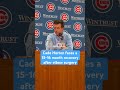Cubs right-hander Cade Horton faces a 15-16 month recovery after elbow surgery
