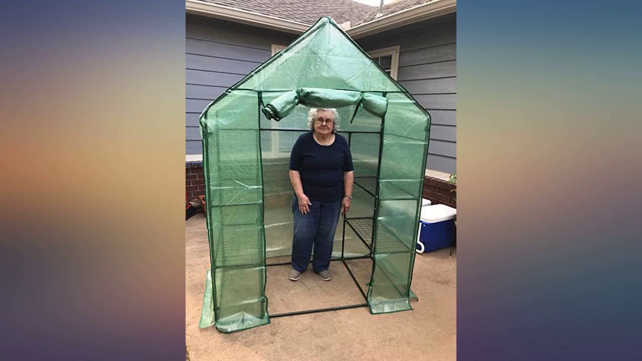 AMERLIFE Mini Walk-in Greenhouse Indoor Outdoor 3 Tier 8 Shelves with PE Cover and review