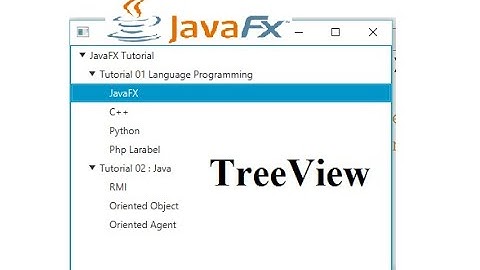 JavaFX Tutorial 21 - TreeView Java GUI