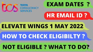 TCS ELEVATE WINGS1 MAY EXAM DATES | HOW TO CHECK ELIGIBILITY FOR ELEVATE WINGS1?DIFFERENT COURSE IDS
