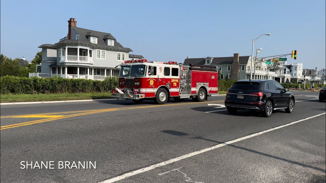 Monmouth Beach Fire Department Engine 33-76 Responding 8/14/24 - YouTube