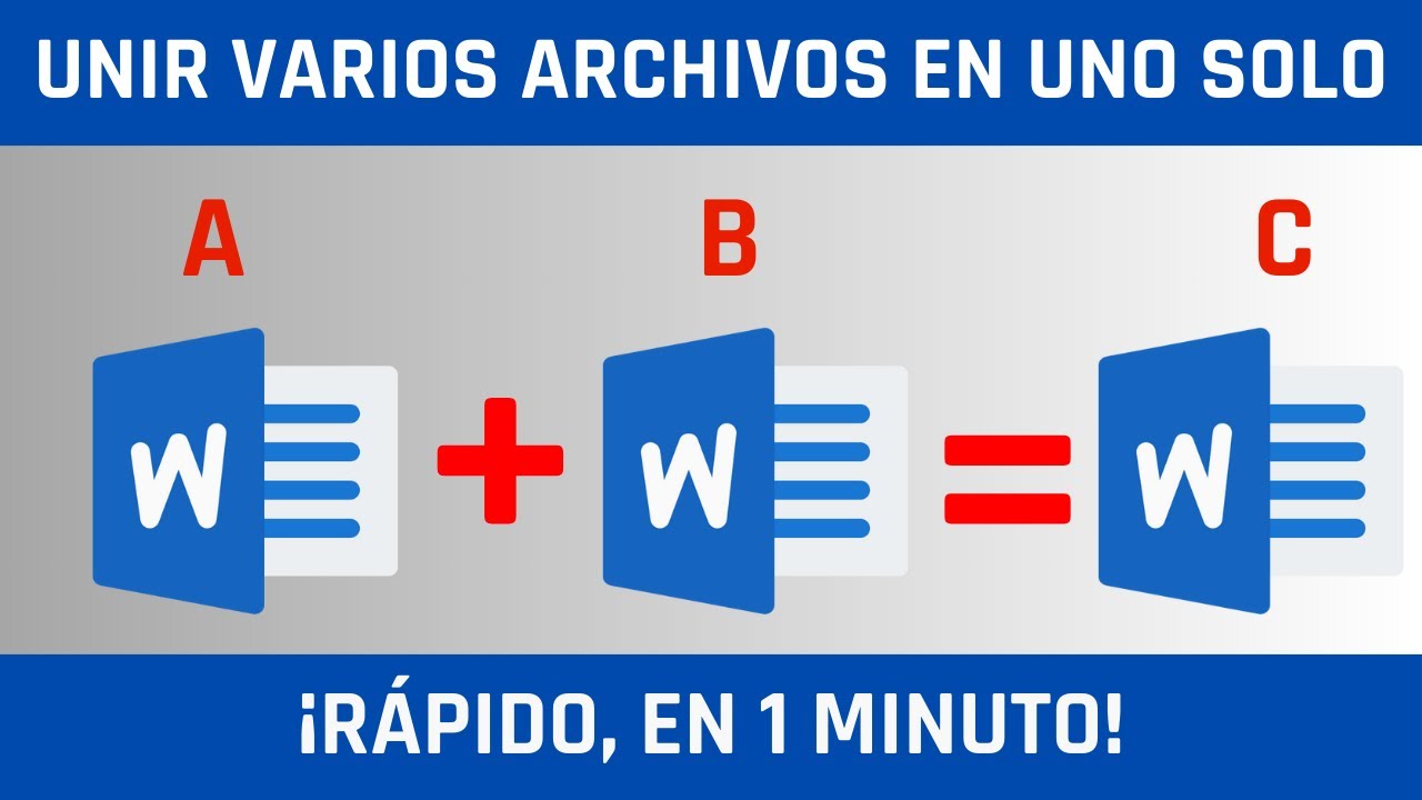 WORD C mo JUNTAR VARIOS DOCUMENTOS En Uno Solo YouTube Word c mo juntar varios documentos en uno solo youtube