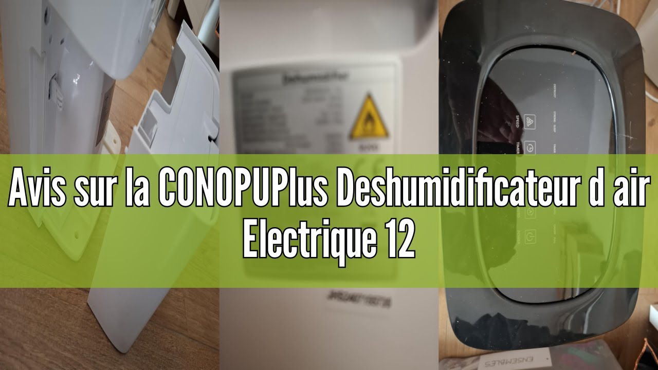 Déshumidificateur D'Air Électrique CONOPUPlus 12L/jour - Drainage Continu & Mode Sommeil