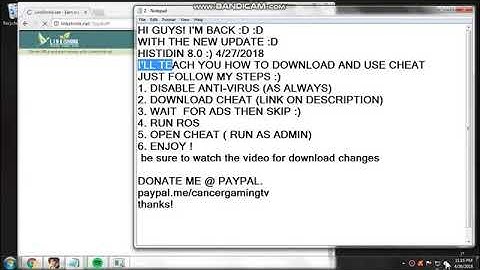 ROS Cheat Histidin 8.0 New UPDATE 4/27/2018 UNDETECTED!!
