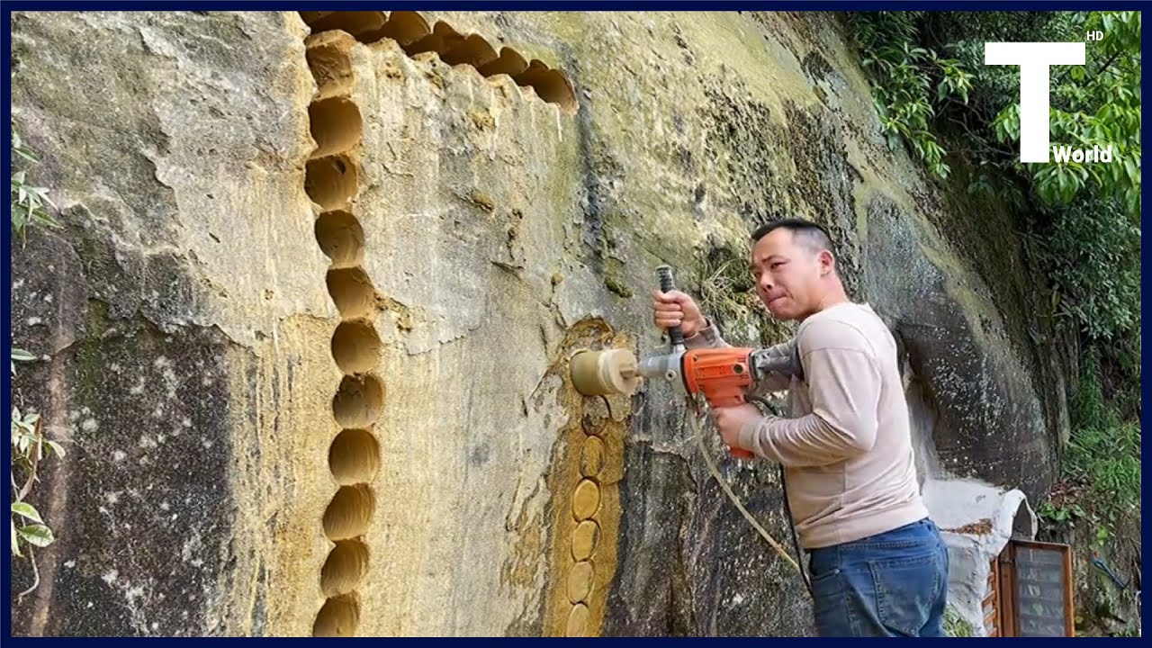 This Man Made An Amazing Cave House by digging a Mountain