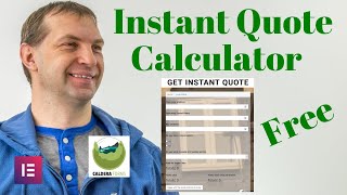 Instant quote tool for website | free | caldera forms | 2020