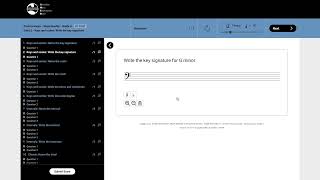 How to enter key signatures in AMEB Online Exams