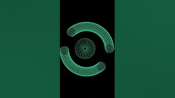 Geometrical Circle Pattern | Spirograph | Auto Change Color | #art | #algodoo | #spirograph #shorts