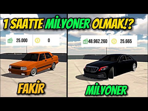 1 SAATTE MİLYONER OLMAK!? *çok kolay* (CAR PARKİNG MULTİPLAYER)