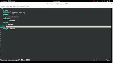 Onde fica o arquivo docker composé?