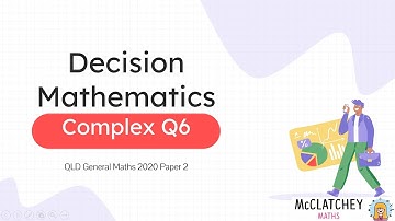 2020 QLD General Maths Paper 2 Q6: Decision Mathematics and Activity Networks