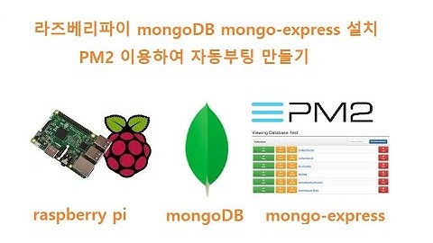 라즈베리파이 mongodb, mongo-express 설치, pm2로 자동 부팅 만들기  [두원공과대학교 AI융합과 김동일교수] 8.11
