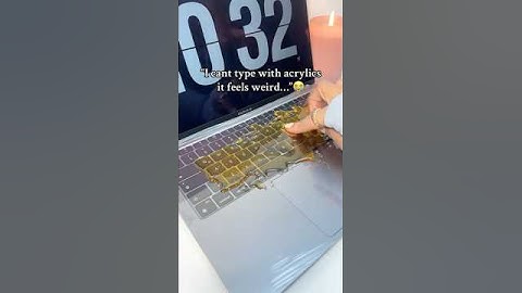 Finally I Can Type With Acrylics💅 #nails #longnails #keyboard #nail #shorts