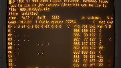 timidity++ midi player on coolretroterm