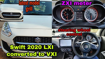 Swift 2020 LXI converted to VXI | ZXI meter | steering wheel controls  installation