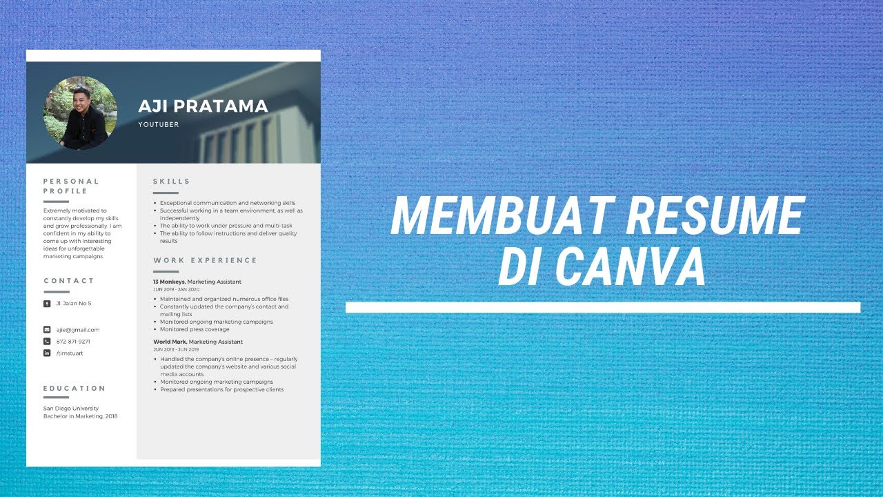  Cara  Membuat  Resume di  Canva  YouTube