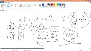 l1v4   Definition of Indicial Notation, free index and dummy index