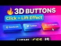 🔥 3D Social Media Buttons with Hover Animation | HTML CSS JavaScript Full Tutorial #coding