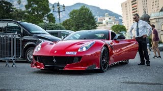 Loud camo wrapped Ferrari F12 in Monaco! 