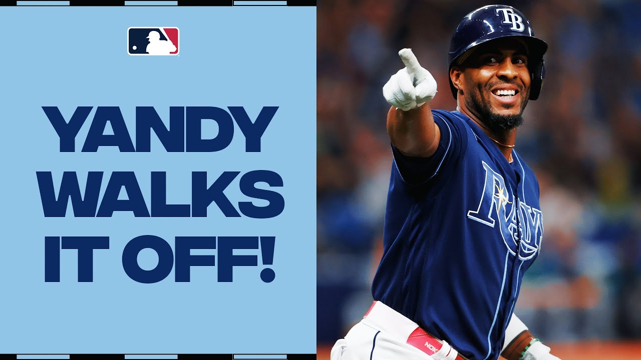 Straight flexin'! Yandy Diaz walks it off for the Rays!