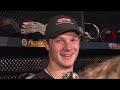 Trent frederic on his one punch knockout of lane pederson  bruins postgame interview