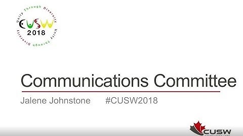 Communication Committee Presentation