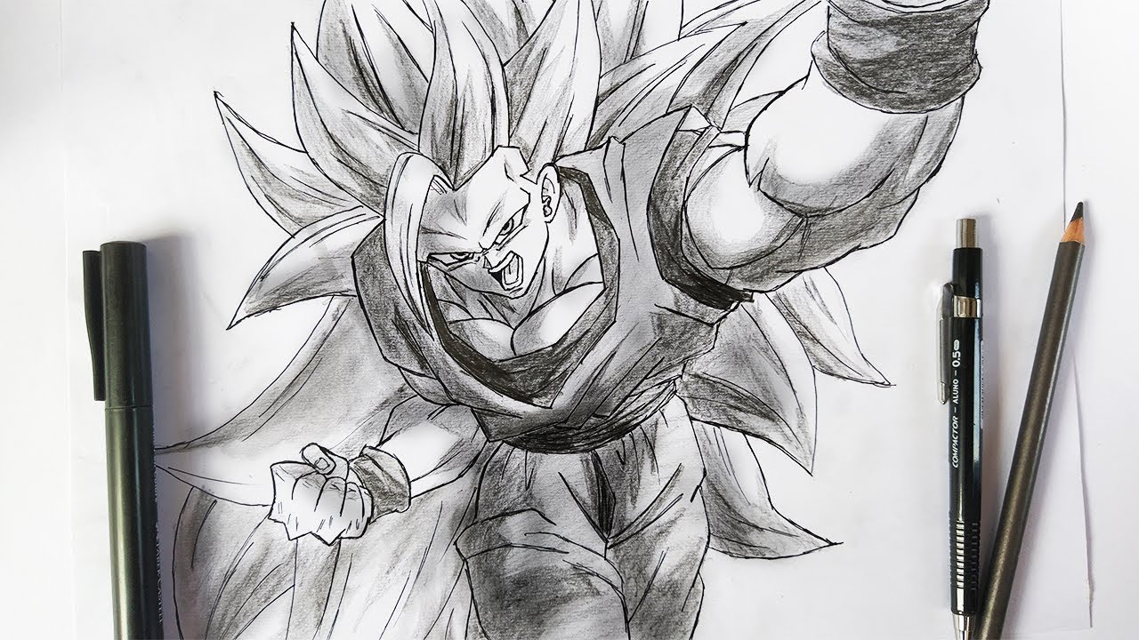 Top Tutoriais: Como Desenhar o Goku Super Saiyajin 3 (How to Draw