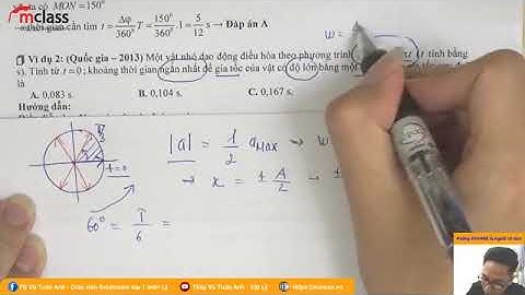 Luyện tập nhanh - Phần đường tròn pha | Thầy Vũ Tuấn Anh - Vật lý