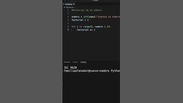 Calculando el Factorial de un Número Ingresado | Python #VSCode #Programación #suma #factorial #for