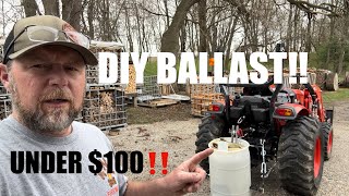Make a Ballast Box For Under $100‼️ Will It Work? #firewood #kioti #diy