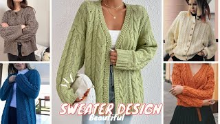 New Sweater Cardigan designs for girls and women | #sweaterdesign #sweater #cardigan