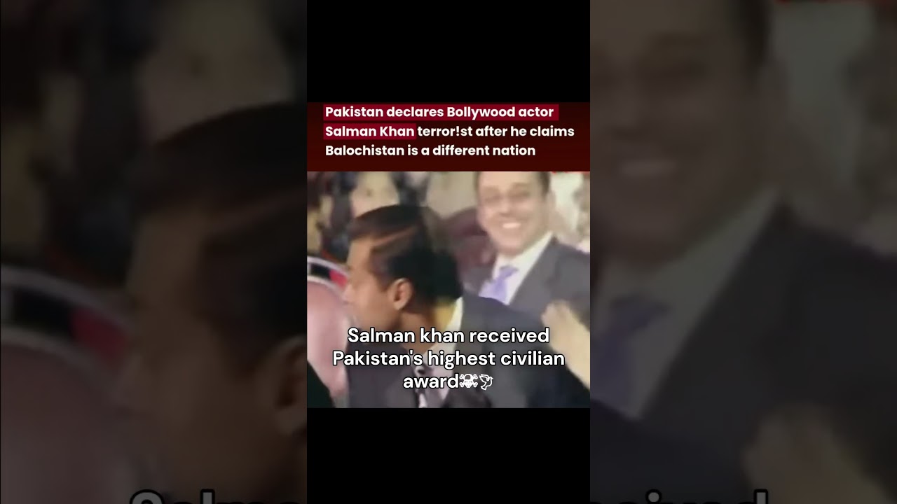 Salman khan received Pakistan's highest civilian award☠🕊  