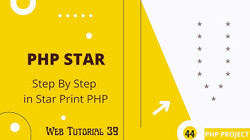 V Star Pattern Print In PHP | Step By Step V Star Pattern Print In PHP | Web Tutorial 39 #star