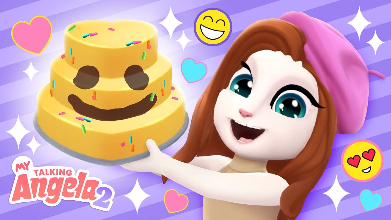 Emoji Cake! ️ NEW My Talking Angela 2 Gameplay - YouTube