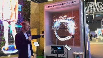 ISE 2023: HYPERVSN Demonstrates Holographic Interactive Window Display for Customer Experience